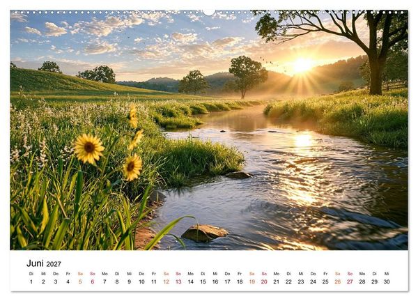 Produktbild: Sonnenjahr (Wandkalender 2027 DIN A2 quer), CALVENDO Monatskalender