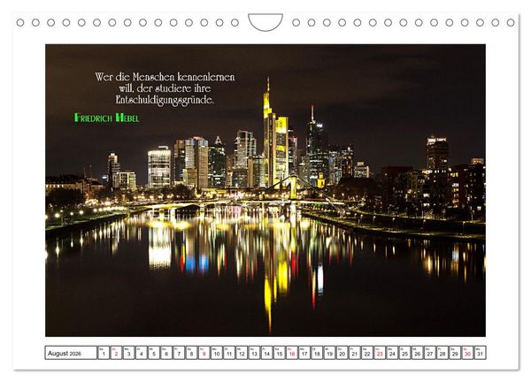 Produktbild: Interessante und sch&ouml;ne Zitate (Wandkalender 2026 DIN A4 quer), CALVENDO Monatskalender