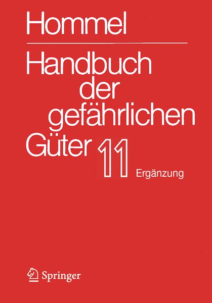Produktbild: Handbuch der gef&auml;hrlichen G&uuml;ter. Band 11: Erg&auml;nzungslieferung Merkbl&auml;tter 4341-4577