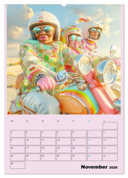 Produktbild: Retro W&uuml;stenfestival - Planer (Wandkalender 2026 DIN A2 hoch), CALVENDO Monatskalender