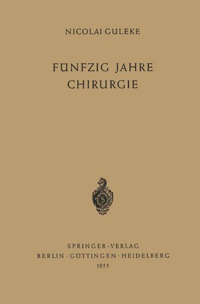 Produktbild: F&uuml;nfzig Jahre Chirurgie