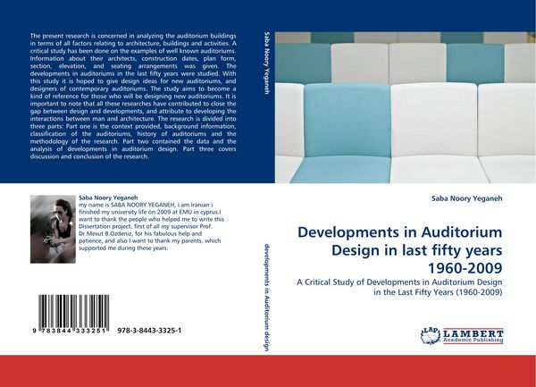 Produktbild: Developments in Auditorium Design in last fifty years 1960-2009