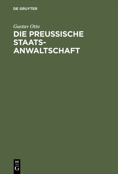 Produktbild: Die Preussische Staatsanwaltschaft
