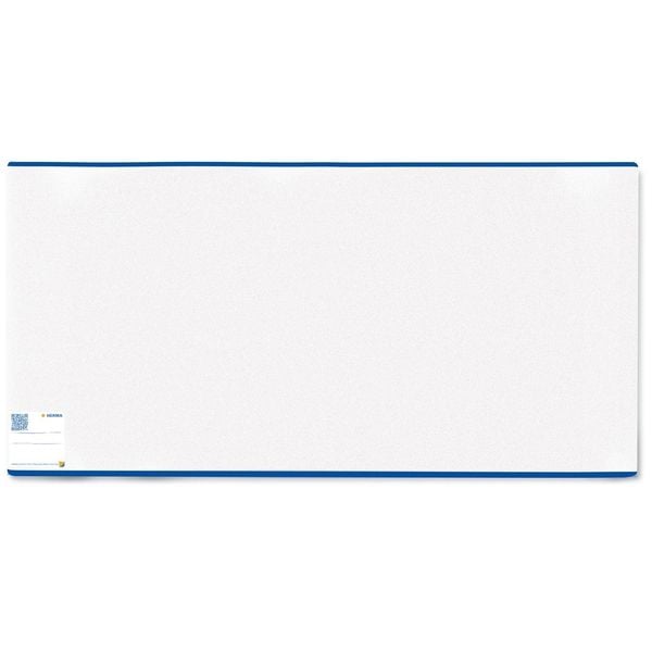 Produktbild: Herma HERM&Auml;X 7300 - Buchumschlag Classic, Gr&ouml;&szlig;e 300 x 540 mm, Kunststoff transparent, blauer Rand, 1 Buchschoner f&uuml;r Schulb&uuml;cher