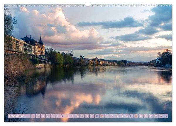 Produktbild: Rheinfelden bei Nacht (Wandkalender 2026 DIN A2 quer), CALVENDO Monatskalender
