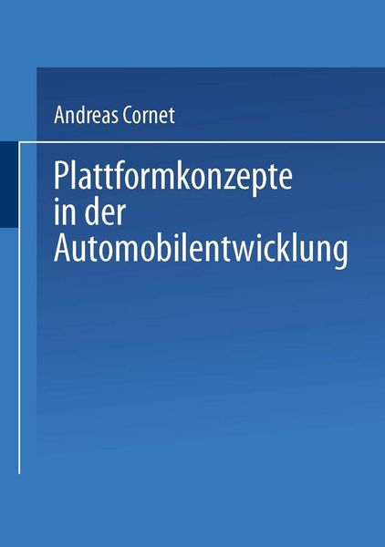 Produktbild: Plattformkonzepte in der Automobilentwicklung