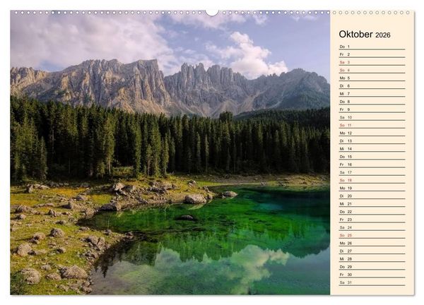 Produktbild: S&uuml;dtirol - Zwischen Ortler und Dolomiten (hochwertiger Premium Wandkalender 2026 DIN A2 quer), Kunstdruck in Hochglanz