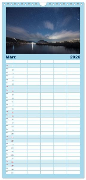 Produktbild: Familienplaner 2026 - Welt unter Sternen mit 5 Spalten (Wandkalender, 21 x 45 cm) CALVENDO