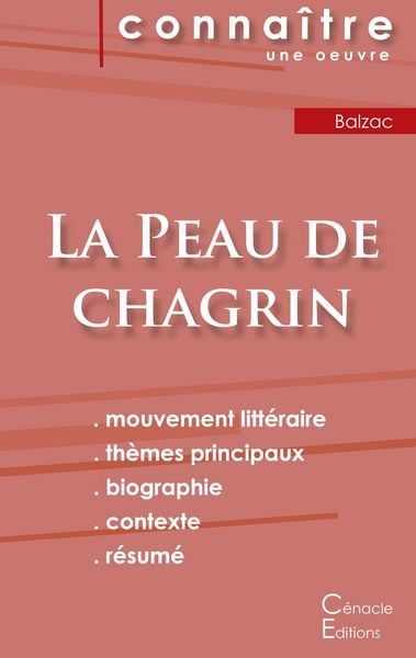 Produktbild: Fiche de lecture La Peau de chagrin de Balzac (Analyse litt&eacute;raire de r&eacute;f&eacute;rence et r&eacute;sum&eacute; complet)