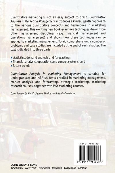 Produktbild: Quantitative Analysis in Marketing Management