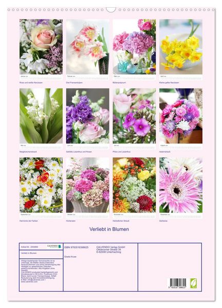Produktbild: Verliebt in Blumen (Wandkalender 2026 DIN A2 hoch), CALVENDO Monatskalender