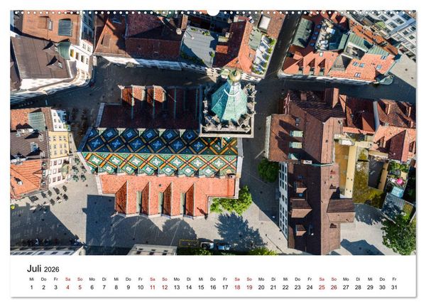 Produktbild: Luftbildkalender St. Gallen 2026 (hochwertiger Premium Wandkalender 2026 DIN A2 quer), Kunstdruck in Hochglanz