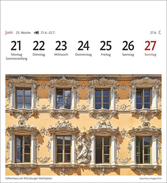 Produktbild: Deutschland Sehnsuchtskalender 2027 - Wochenkalender mit 53 Postkarten