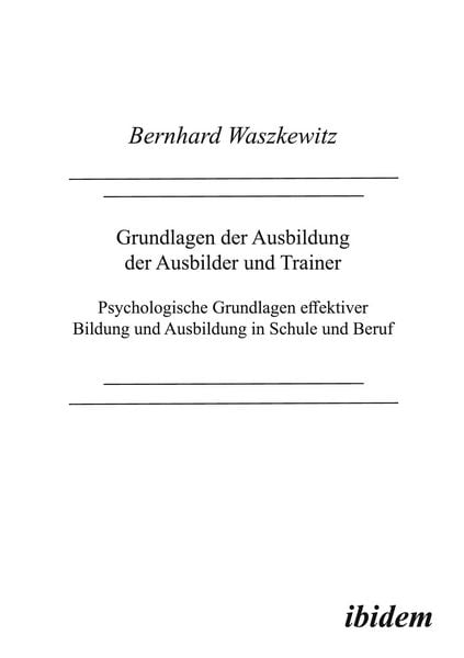 Produktbild: Grundlagen der Ausbildung der Ausbilder und Trainer