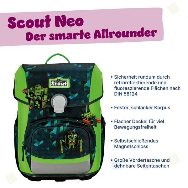 Produktbild: Scout Schulranzen Set Neo, Schulranzen Set, 4tlg, Cubes