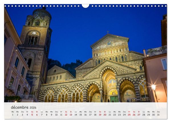 Produktbild: C&ocirc;te amalfitaine - Villes romantiques et paysages magiques (Calendrier mural 2026 DIN A3 vertical), CALVENDO calendrier mensuel