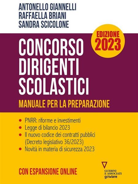 Produktbild: Concorso Dirigenti Scolastici. Manuale per la preparazione. Edizione 2023