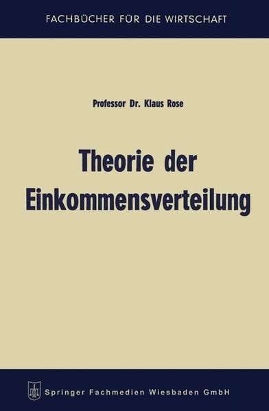 Produktbild: Theorie der Einkommensverteilung