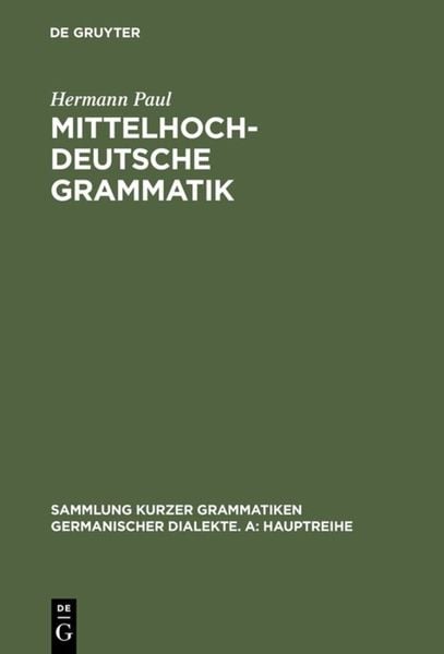 Produktbild: Mittelhochdeutsche Grammatik