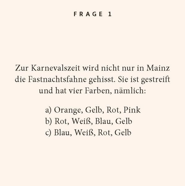 Produktbild: Karneval. Das Quiz
