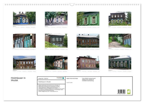 Produktbild: Holzh&auml;user in Irkutsk (Wandkalender 2026 DIN A2 quer), CALVENDO Monatskalender