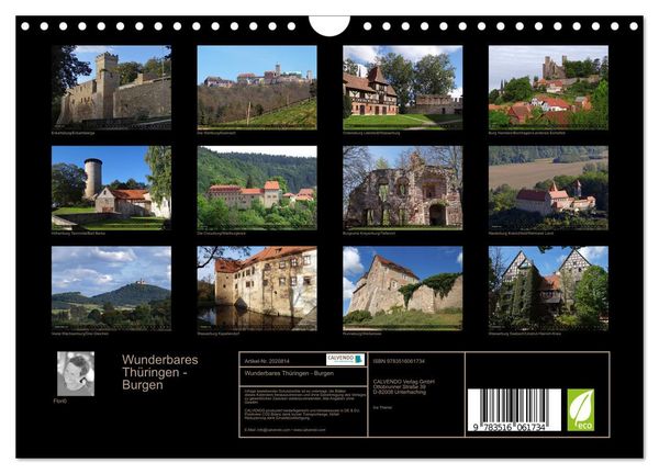 Produktbild: Wunderbares Th&uuml;ringen - Burgen (Wandkalender 2026 DIN A4 quer), CALVENDO Monatskalender