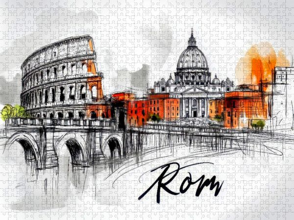 Produktbild: CALVENDO Puzzle Rom | 2000 Teile Lege-Gr&ouml;&szlig;e 90x67cm Foto-Puzzle f&uuml;r gl&uuml;ckliche Stunden