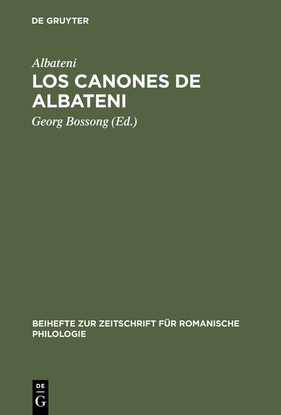 Produktbild: Los canones de Albateni