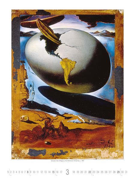 Salvador Dali 2026 - Bild-Kalender 42x56 cm - Kunst-Kalender - Wand-Kalender - Malerei - Alpha Edition