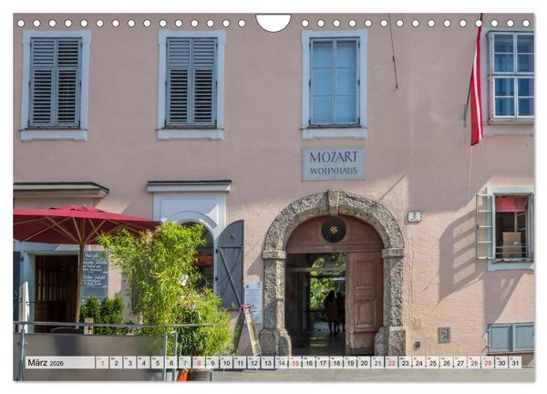 Produktbild: Charmantes Stadtherz SALZBURG (Wandkalender 2026 DIN A4 quer), CALVENDO Monatskalender