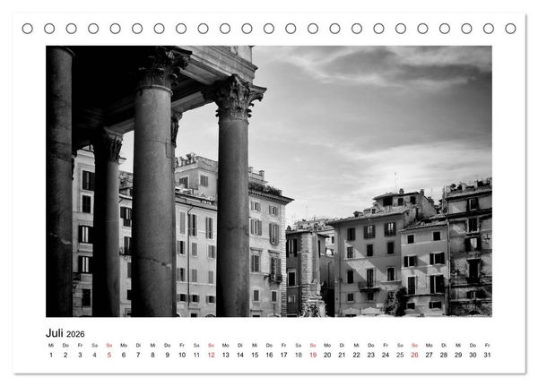 Produktbild: ROM Monochrom (Tischkalender 2026 DIN A5 quer), CALVENDO Monatskalender