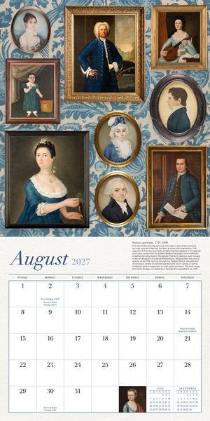 Produktbild: Colonial Williamsburg Blue and White American Style Wall Calendar 2027