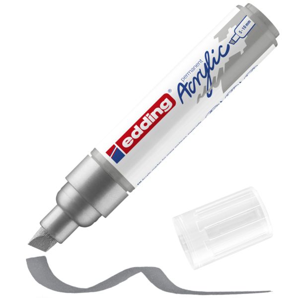 Produktbild: edding Acrylmarker 5000 silber 5-10mm