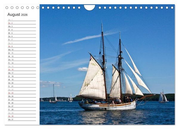 Produktbild: Historische Segelschiffe auf der Ostsee (Wandkalender 2026 DIN A4 quer), CALVENDO Monatskalender