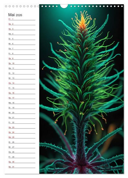 Produktbild: Leuchtende Mikroflora (Wandkalender 2026 DIN A3 hoch), CALVENDO Monatskalender