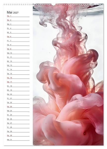 Produktbild: Quiet Fluids - Fluid Art Farben zwischen Wasser und Licht (Wandkalender 2027 DIN A2 hoch), CALVENDO Monatskalender