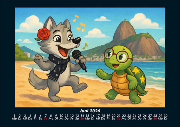 Produktbild: Rose & Taz - Reise um die Welt 2026 Fotokalender DIN A4