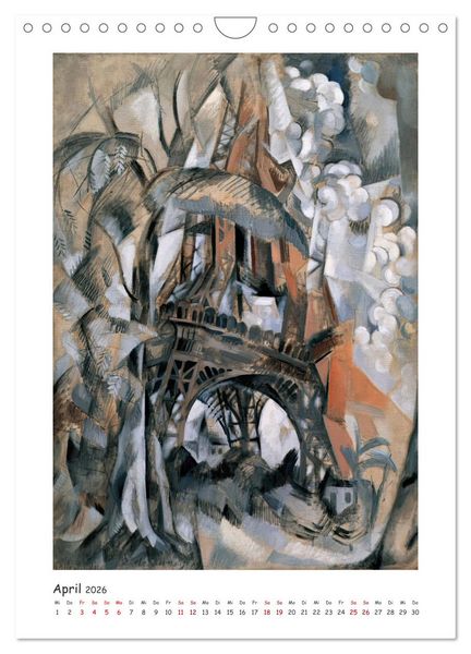 Produktbild: Eiffelturm - Robert Delaunay (Wandkalender 2026 DIN A4 hoch), CALVENDO Monatskalender