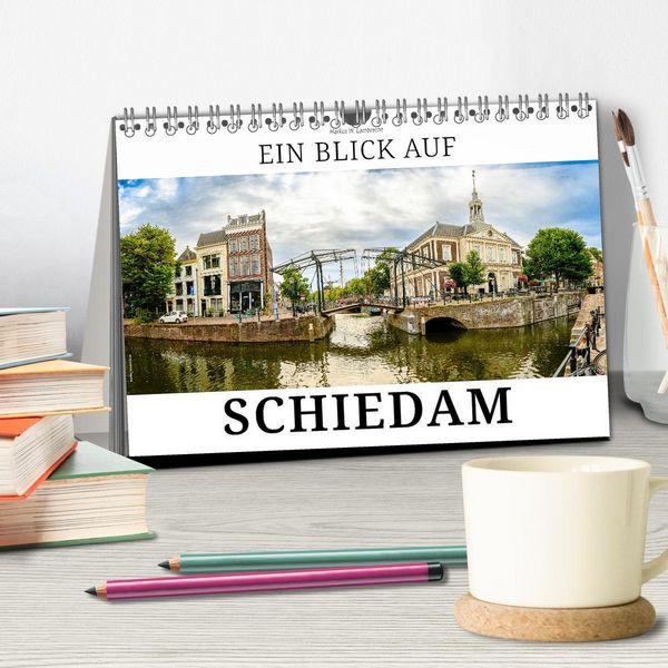 Produktbild: Ein Blick auf Schiedam (Tischkalender 2026 DIN A5 quer), CALVENDO Monatskalender