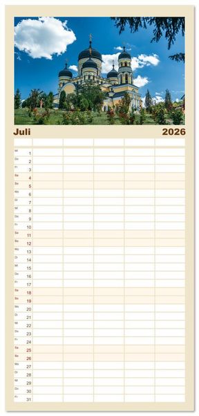 Produktbild: Familienplaner 2026 - Republik Moldawien - Das s&uuml;dosteurop&auml;ische Kleinod mit 5 Spalten (Wandkalender, 21 x 45 cm) CALVENDO