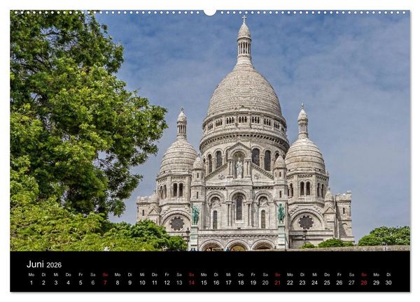 Produktbild: Paris (Wandkalender 2026 DIN A2 quer), CALVENDO Monatskalender