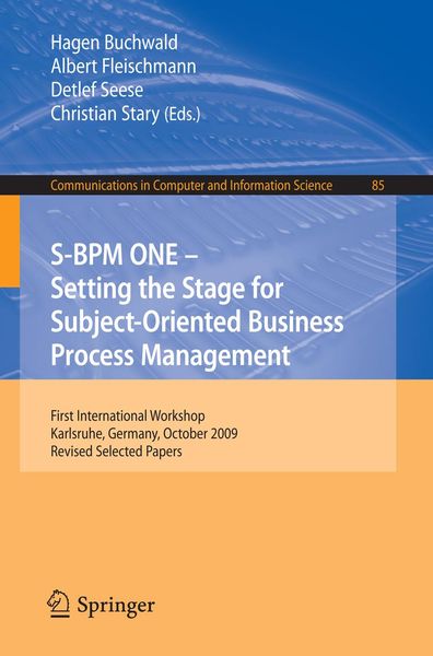 Produktbild: S-BPM ONE: Setting the Stage for Subject-Oriented Business Process Management