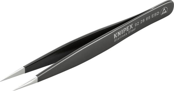 Knipex 92 28 69 ESD Präzisionspinzette Spitz, kräftig 130mm