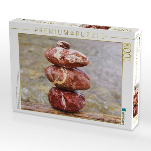 Produktbild: CALVENDO Puzzle Balance am Fluss - Steinm&auml;nnchen an der Isar | 1000 Teile Lege-Gr&ouml;&szlig;e 64x48cm Foto-Puzzle f&uuml;r gl&uuml;ckliche Stunden