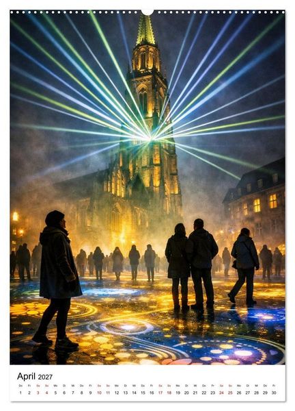 Produktbild: Hildesheim, ein Moment in dem die Stadt zu leuchten beginnt. (Wandkalender 2027 DIN A2 hoch), CALVENDO Monatskalender