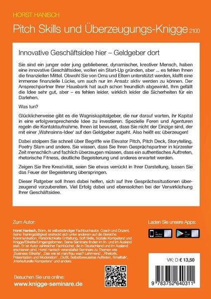 Produktbild: Pitch Skills und &Uuml;berzeugungs-Knigge 2100