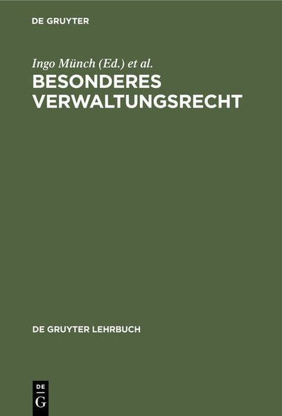 Produktbild: Besonderes Verwaltungsrecht