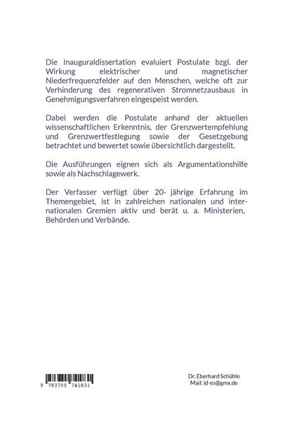 Produktbild: Schutz und Vorsorge der Bev&ouml;lkerung in Deutschland vor unzul&auml;ssigen elektrischen