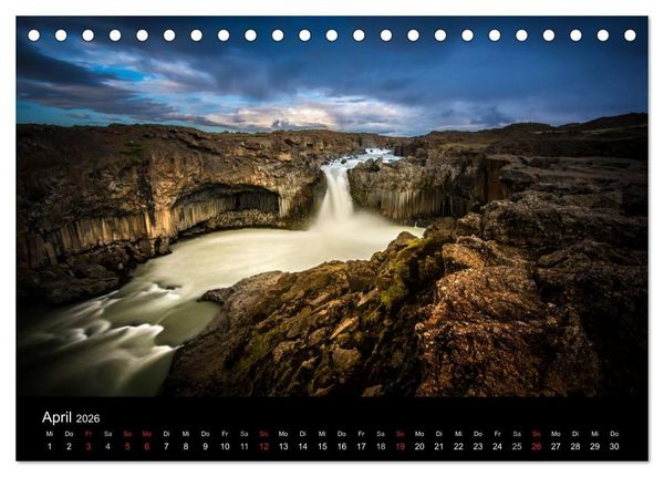 Produktbild: Island - Wundervolle Landschaften (Tischkalender 2026 DIN A5 quer), CALVENDO Monatskalender