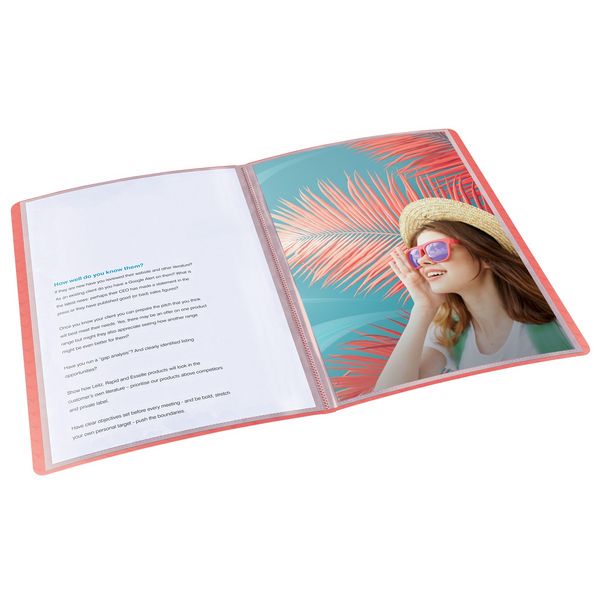 Produktbild: LEITZ Sichtbuch Colour'Breeze 40 H&uuml;llen koralle DIN A4